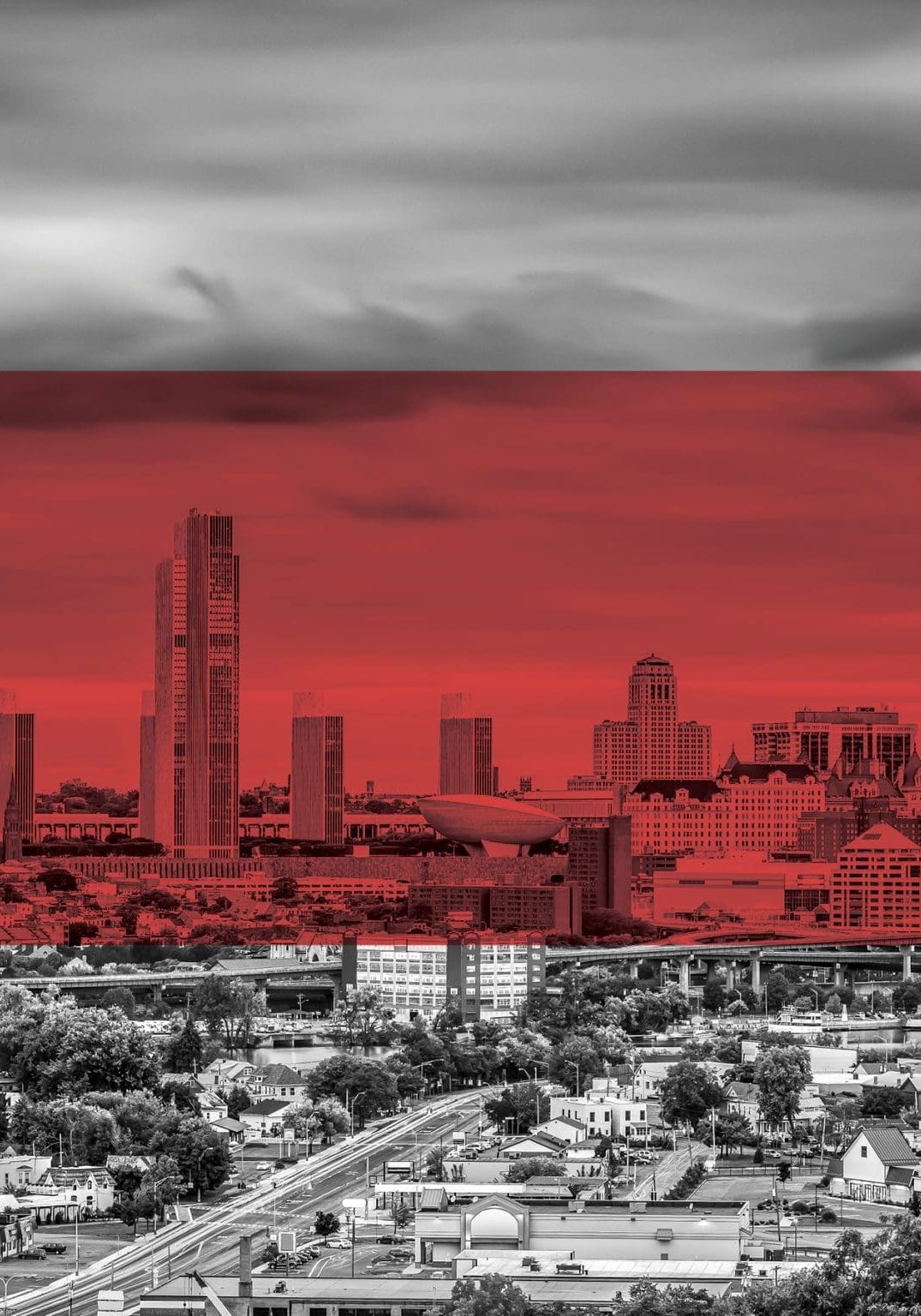 Albany Skyline Red Cross bar